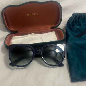 Gucci Blue Gradient CatEye Sunglasses 55mm